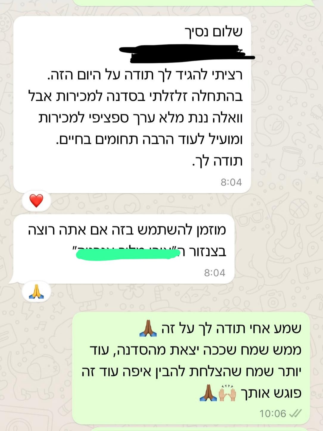 המלצה מלקוח